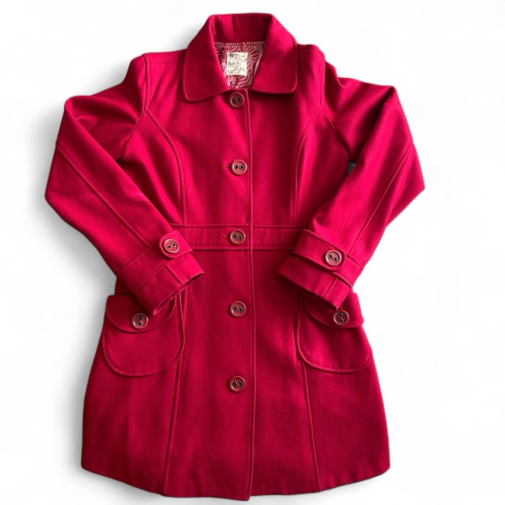 Tulle Wool Peacoat